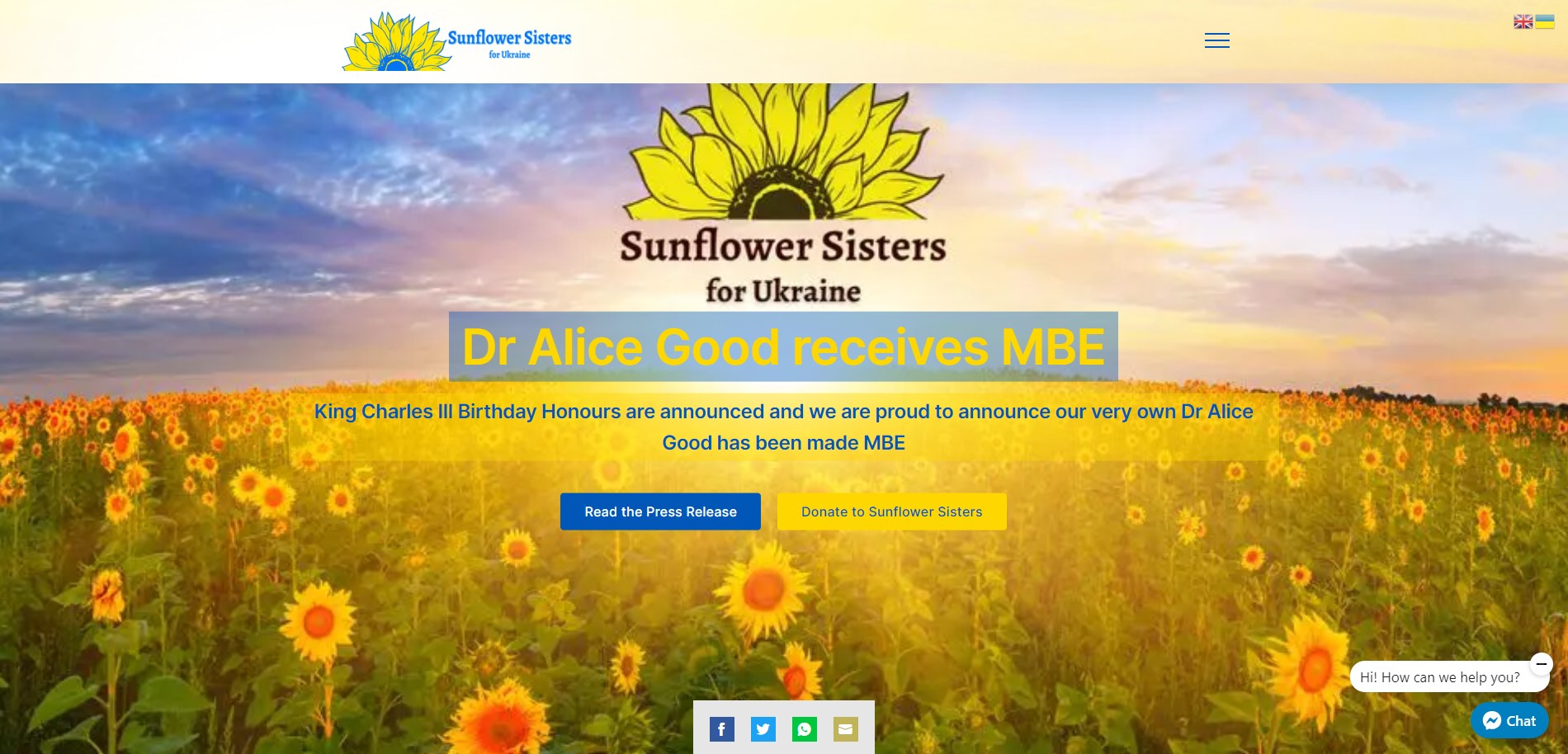 sunflower sisters for ukraine